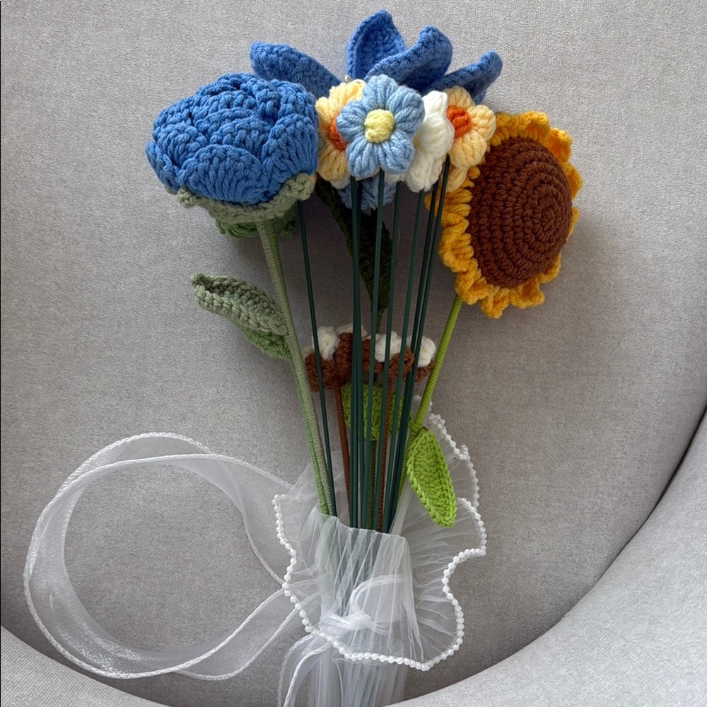 Handmade Crochet Flower Bouquet